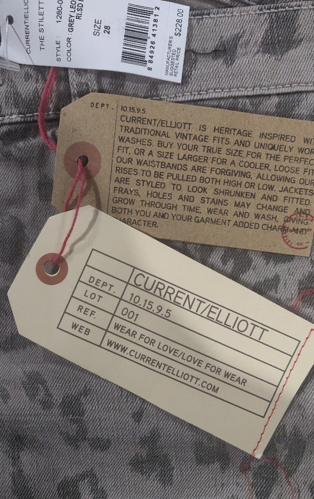 Current Elliott Animal Print Stiletto Jeans - Picture 6 of 6